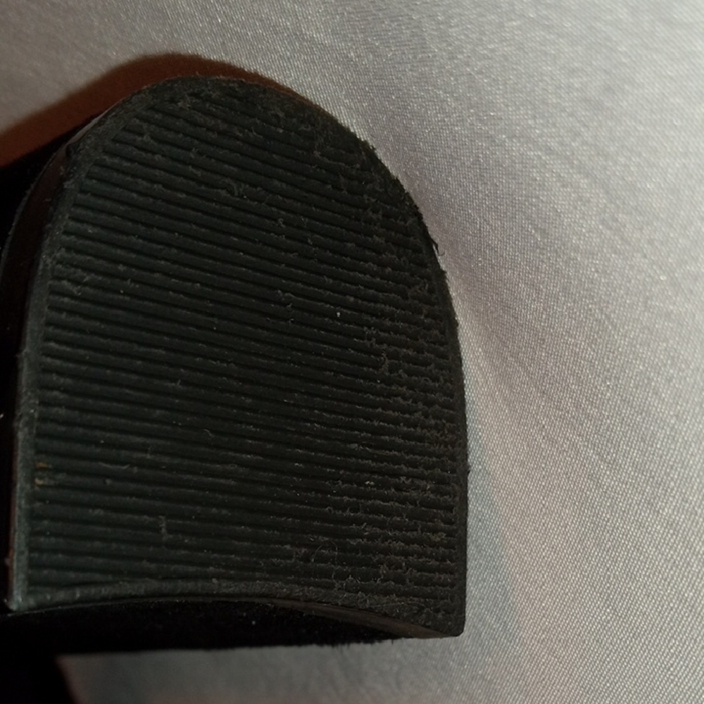 Anne Klein Lalima Black Suede Platform Block Heel Sandals 9M - Picture 15 of 16
